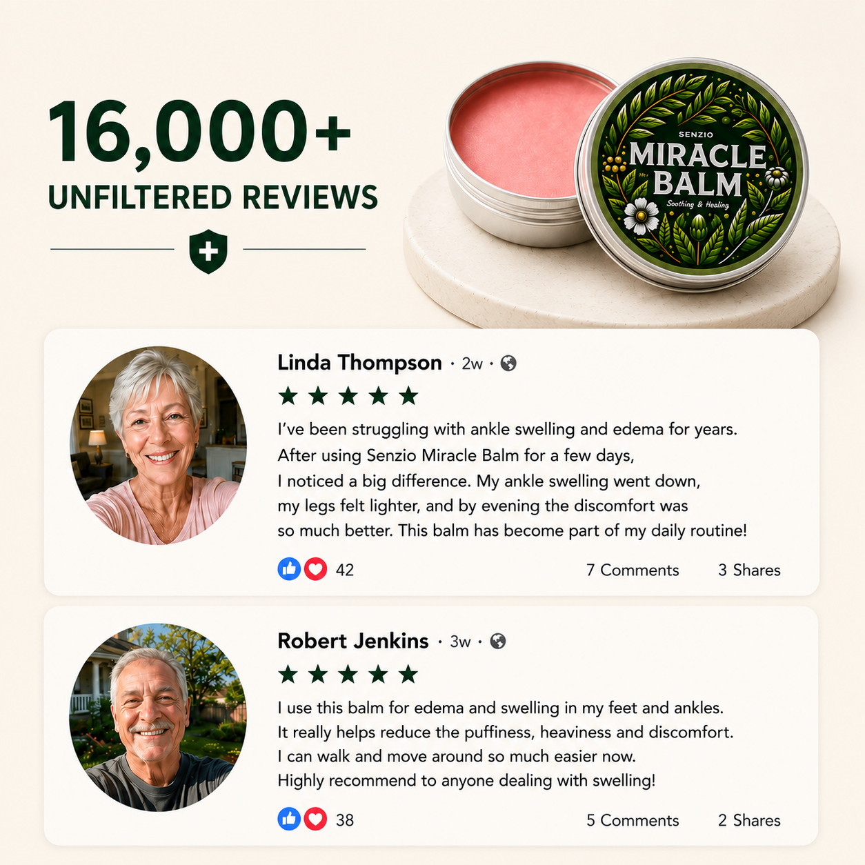 Senzio Miracle Balm | Edema and Swelling