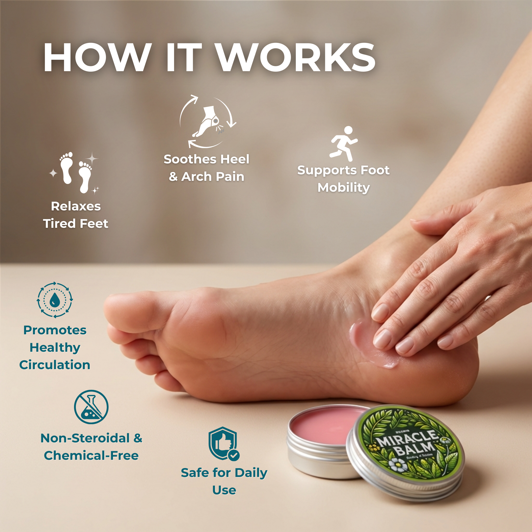 The Senzio Miracle Balm™ Plantar Fasciitis Recovery Formula