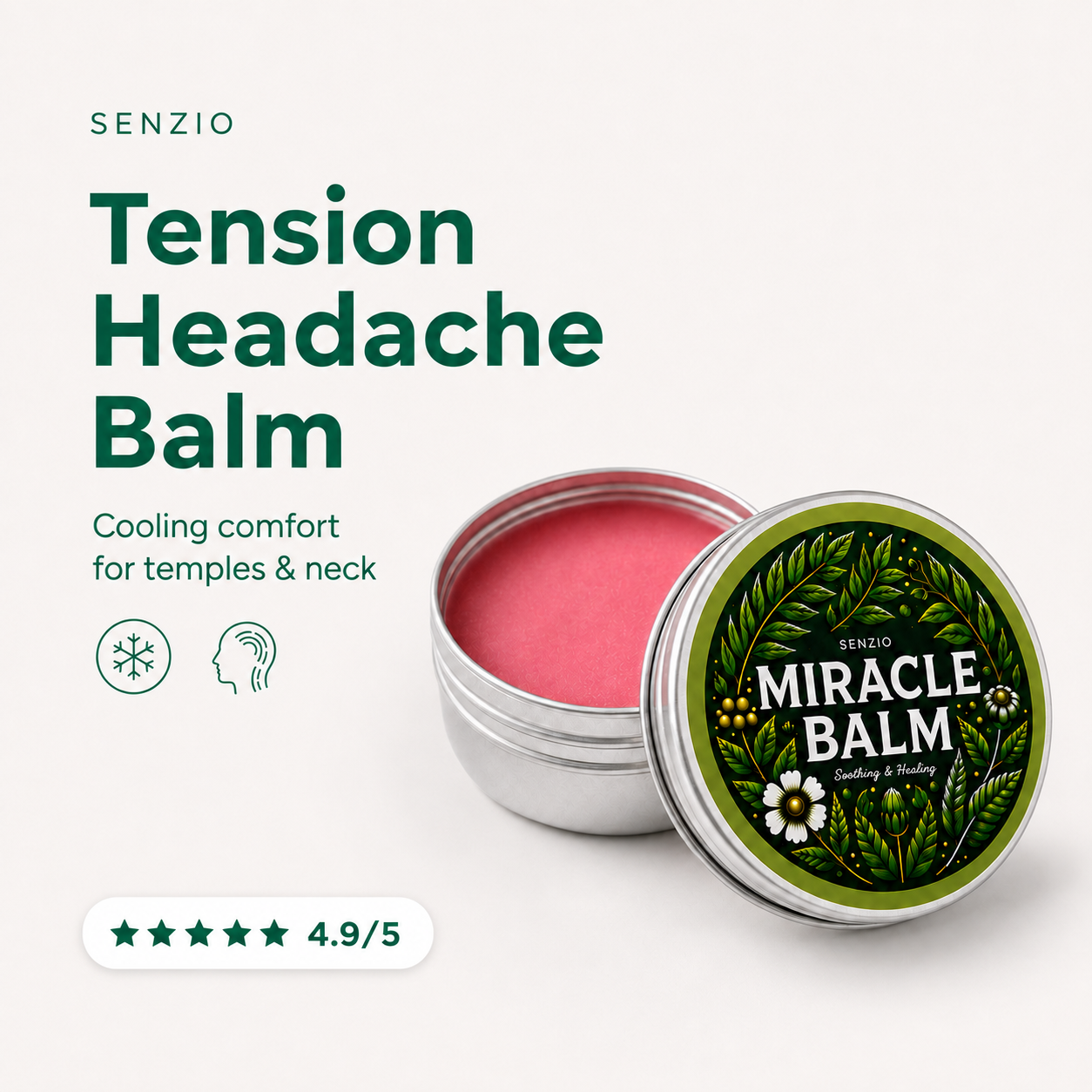 Senzio Tension Headache Comfort Balm