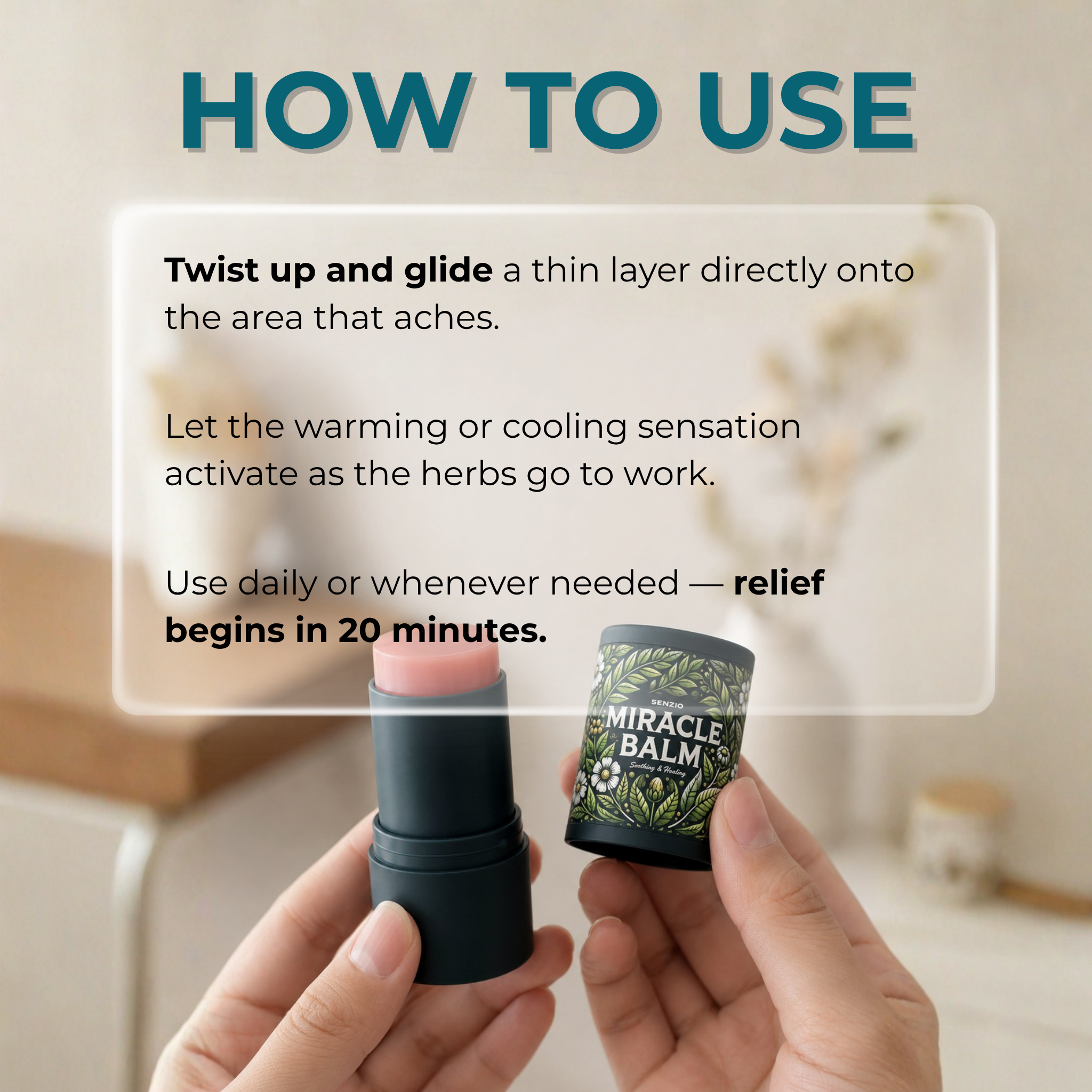 Senzio Miracle Balm™ — Easy Apply Stick