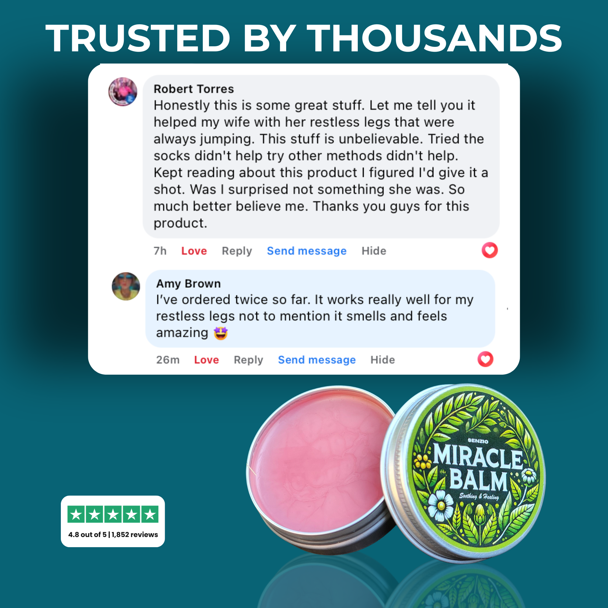 The Senzio Miracle Balm™ Restless Legs Formula