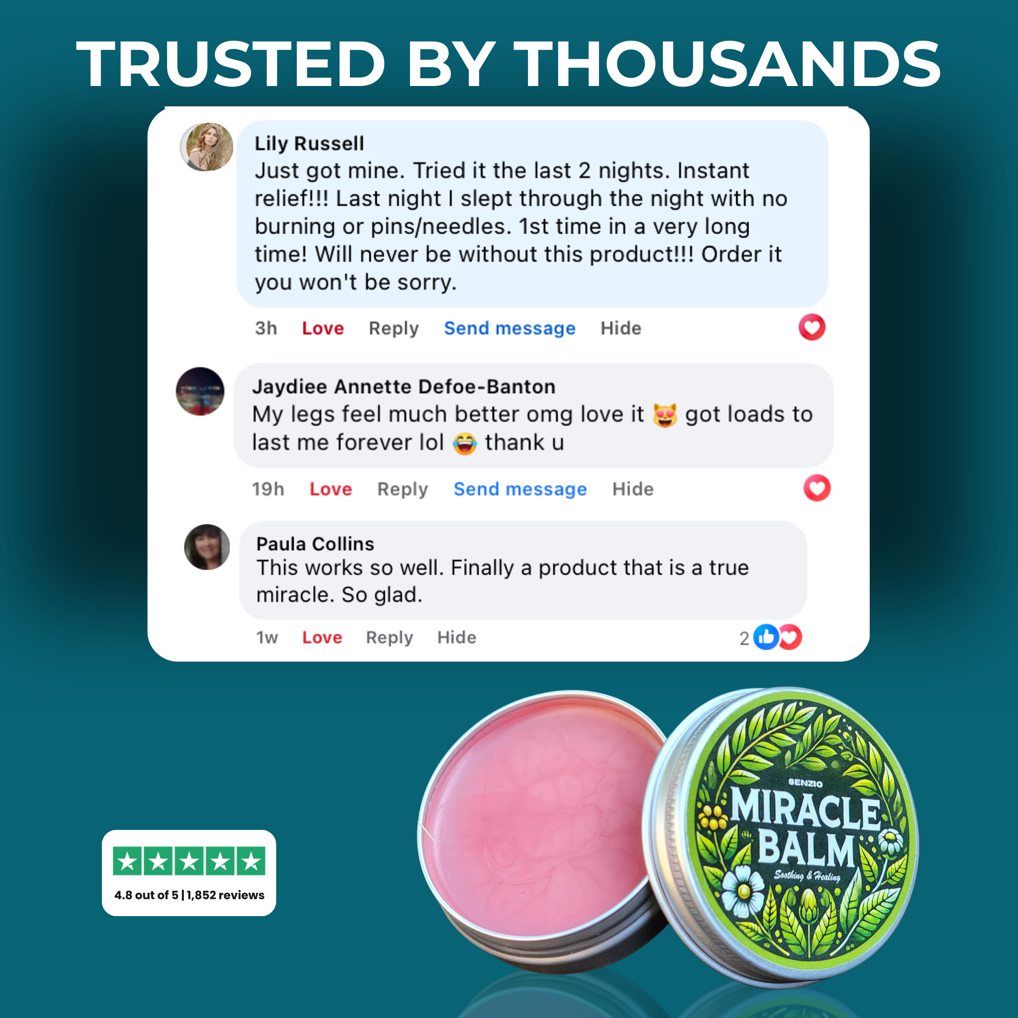 The Senzio Miracle Balm™ Restless Legs Formula