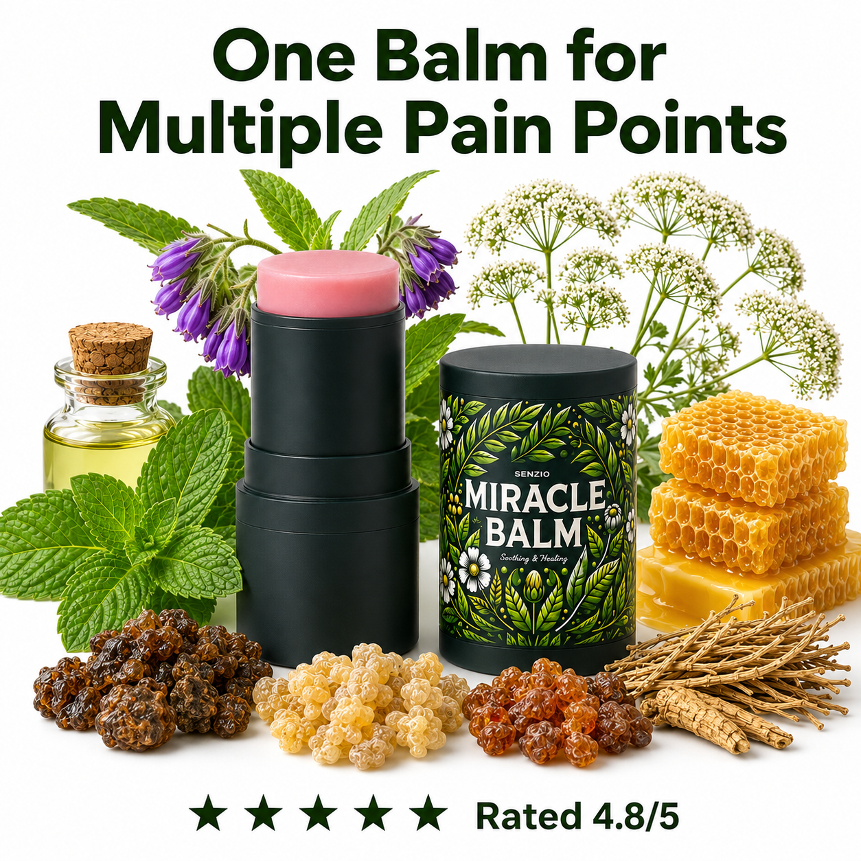 Senzio Miracle Balm - Easy Apply Stick - SenzioSenzioSenzio Miracle Balm - Easy Apply Stick