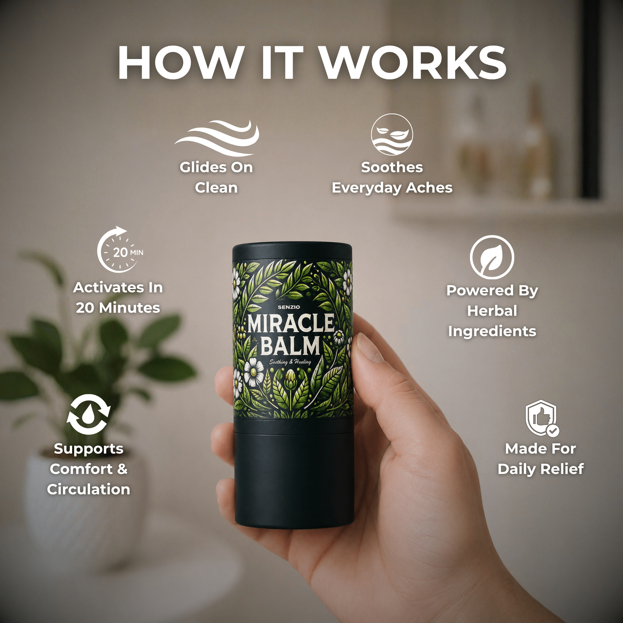 Senzio Miracle Balm™ — Easy Apply Stick - SenzioSenzioSenzio Miracle Balm™ — Easy Apply Stick