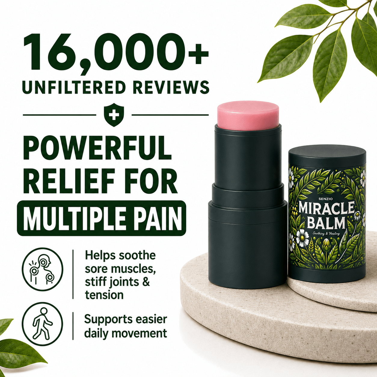 Senzio Miracle Balm - Easy Apply Stick - SenzioSenzioSenzio Miracle Balm - Easy Apply Stick