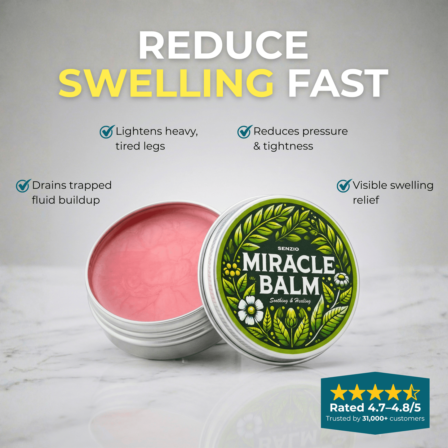 Senzio Miracle Balm™ - Relief for Swollen Legs, Ankles & Feet - SenzioSenzioSenzio Miracle Balm™ - Relief for Swollen Legs, Ankles & Feet