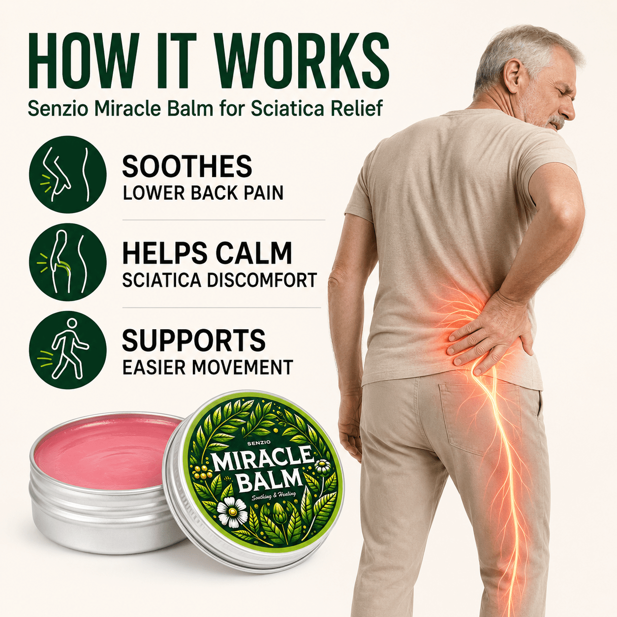 Senzio Miracle Balm - Sciatica - SenzioSenzioSenzio Miracle Balm - Sciatica