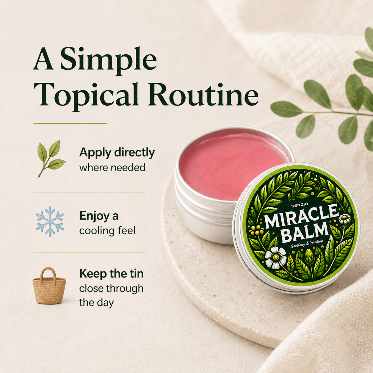 Senzio Tension Headache Comfort Balm - SenzioSenzioSenzio Tension Headache Comfort Balm