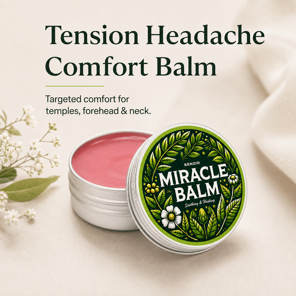 Senzio Tension Headache Comfort Balm - SenzioSenzioSenzio Tension Headache Comfort Balm