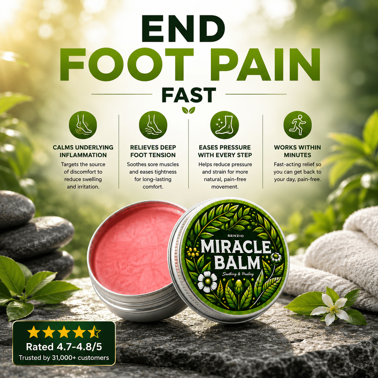 The Senzio Miracle Balm™ Foot Recovery Formula - SenzioSenzioThe Senzio Miracle Balm™ Foot Recovery Formula