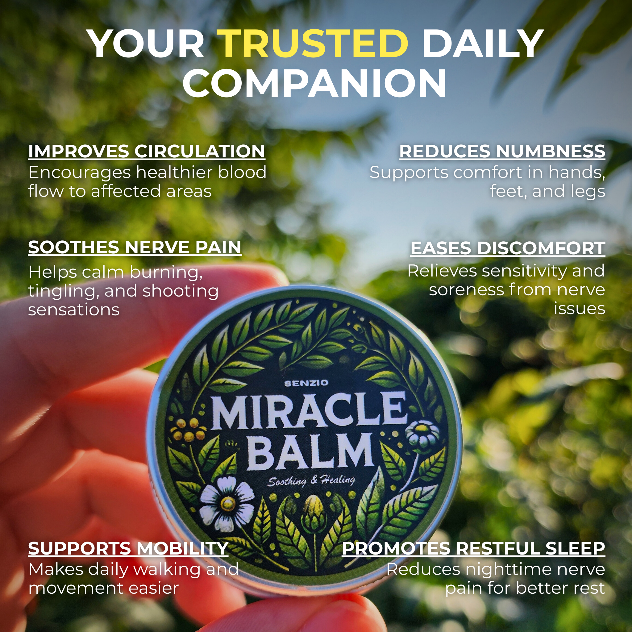 The Senzio Miracle Balm Herbal Powerhouse (TEST) - SenzioSenzioThe Senzio Miracle Balm Herbal Powerhouse (TEST)