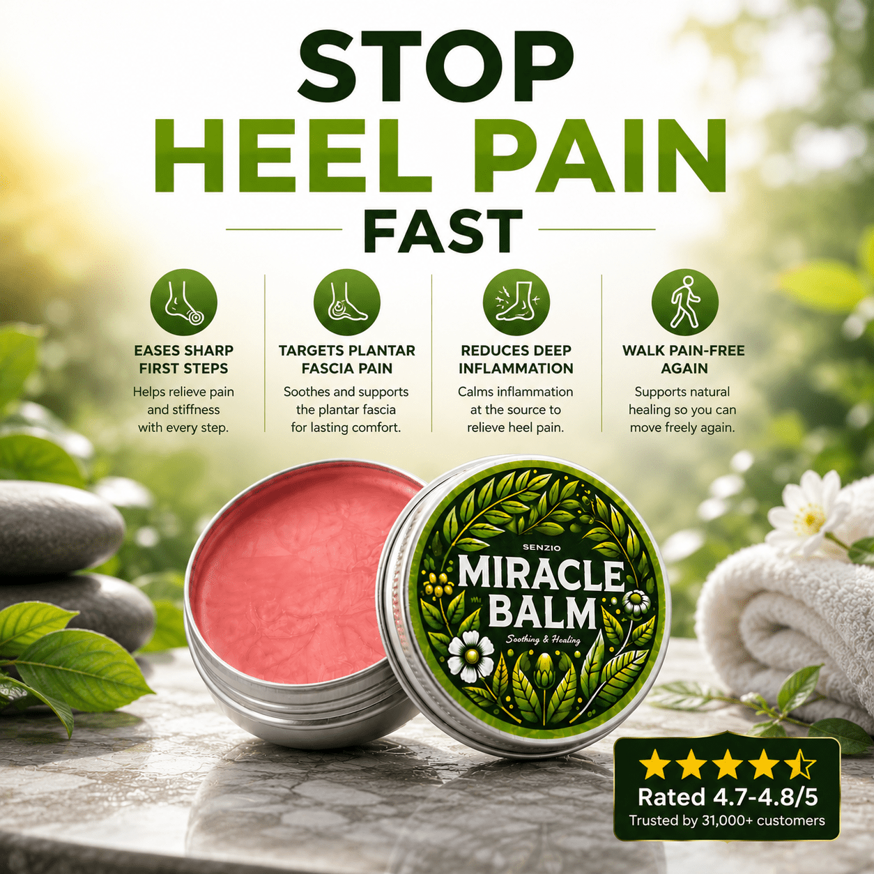 The Senzio Miracle Balm™ Plantar Fasciitis Recovery Formula - SenzioSenzioThe Senzio Miracle Balm™ Plantar Fasciitis Recovery Formula